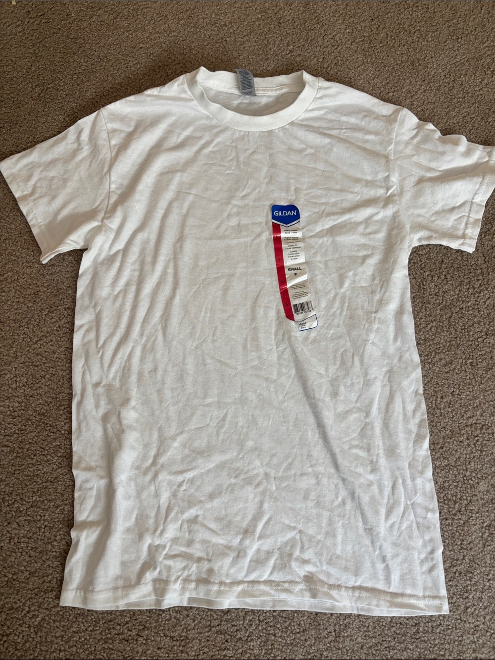 Gildan White Short Sleeve Crew Neck Tee unisex sizing small